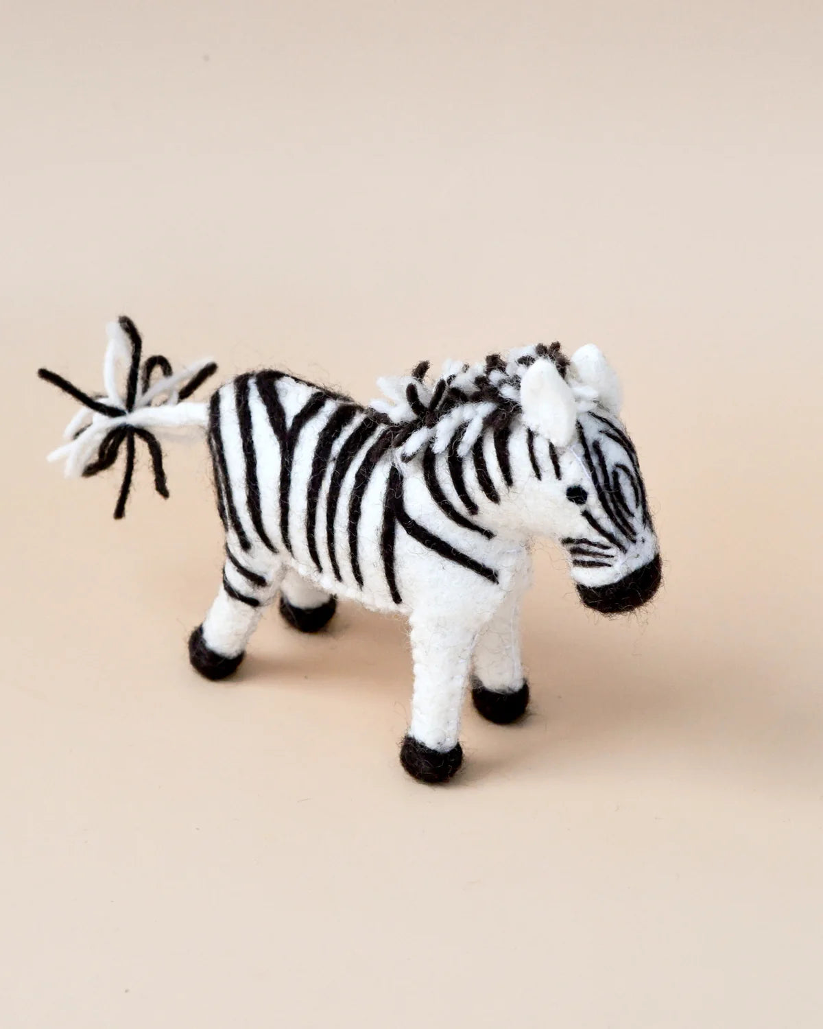 Felt Zebra Soft Toy for Safari Play (New)