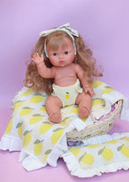 Freshly squeezed frilled doll Blanket + Pillow set