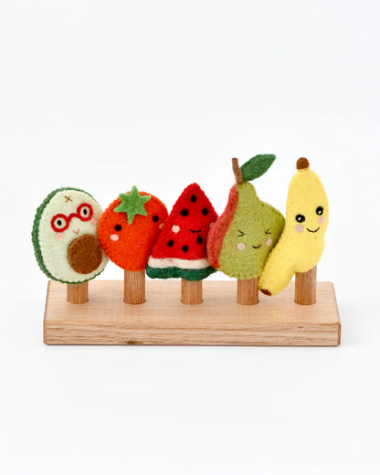 Felt Fruits Finger Puppets Set