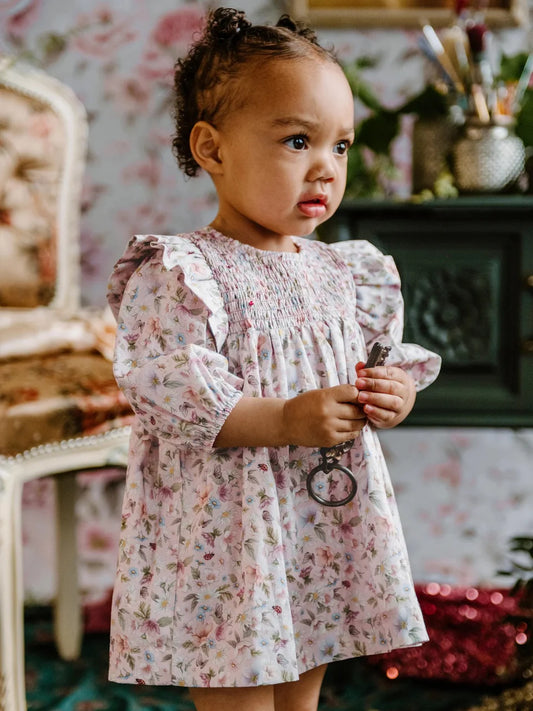 'Garden Ditsy' Vintage Smocked Dress