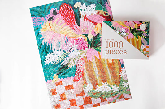 1000 Piece Glitter Puzzle - Gold Urn