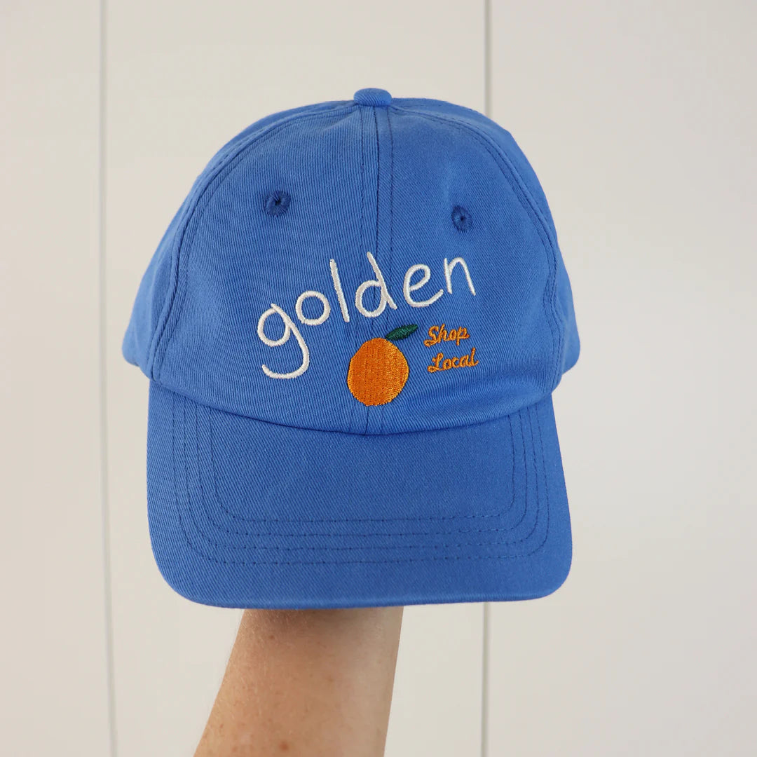 Golden Orange Cap Deep Sea Blue