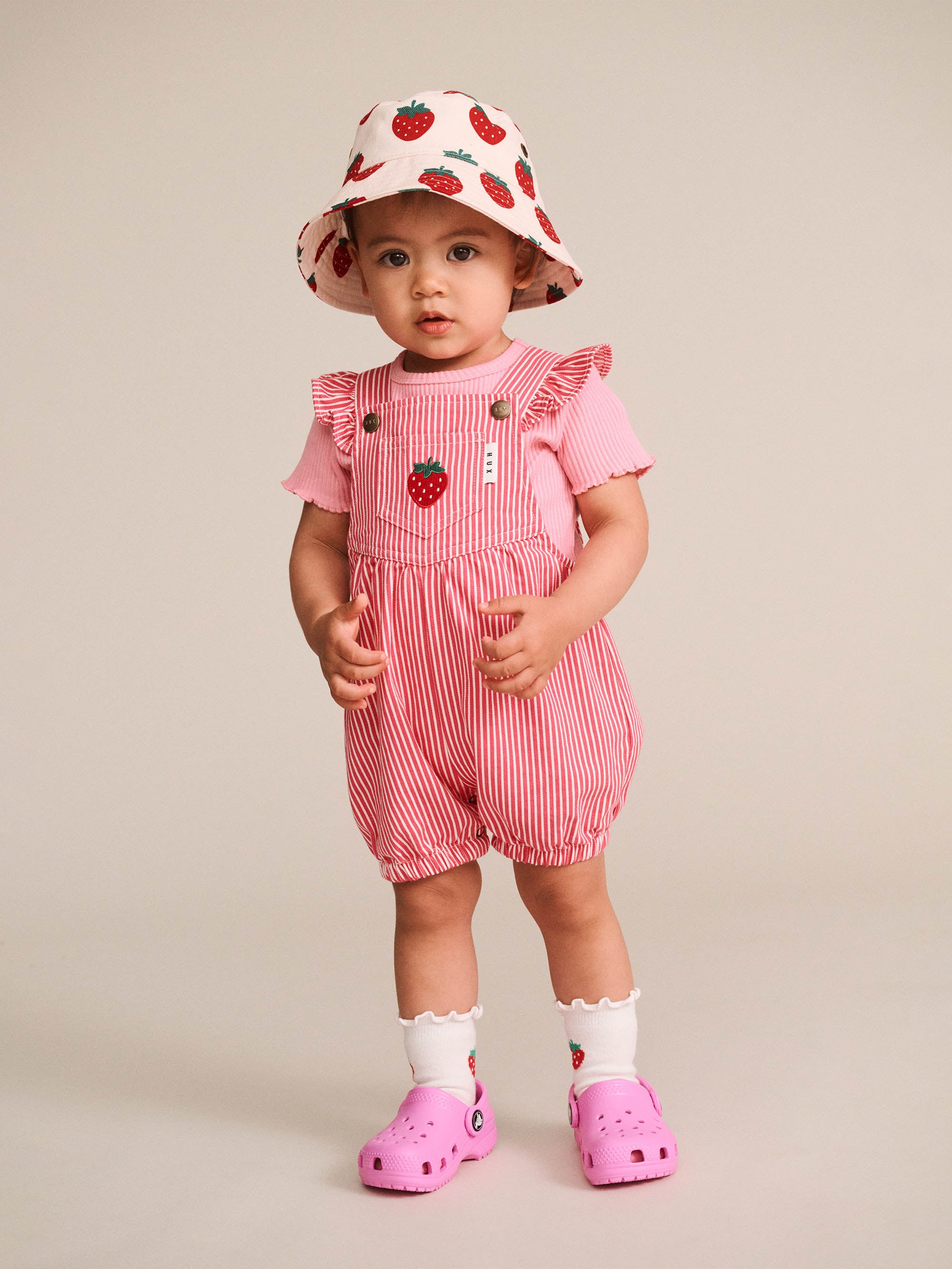 COMING SOON Strawberry Emb Stripe Playsuit