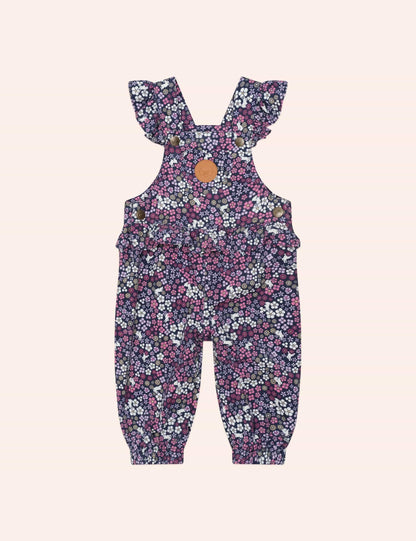 Midnight Flower Garden Frill Overall