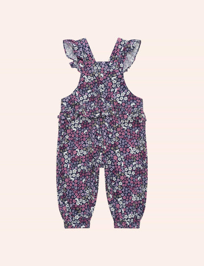 Midnight Flower Garden Frill Overall