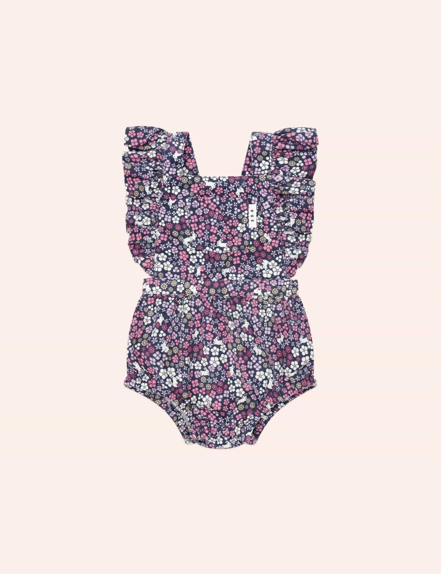 Midnight Flower Garden Frill Playsuit