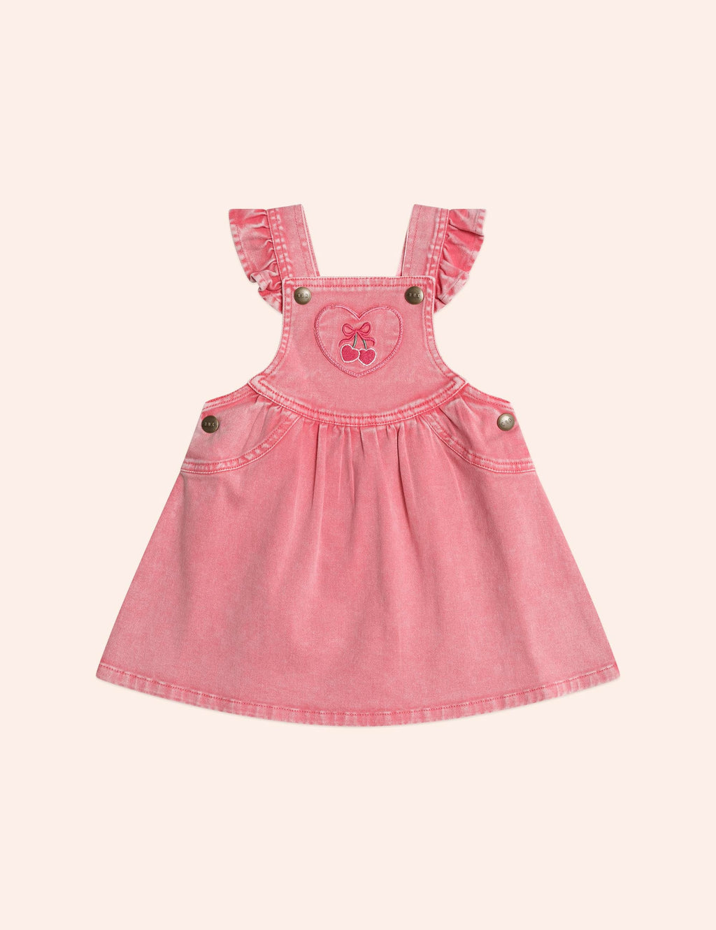Cherry Heart Vintage Pinafore Dress