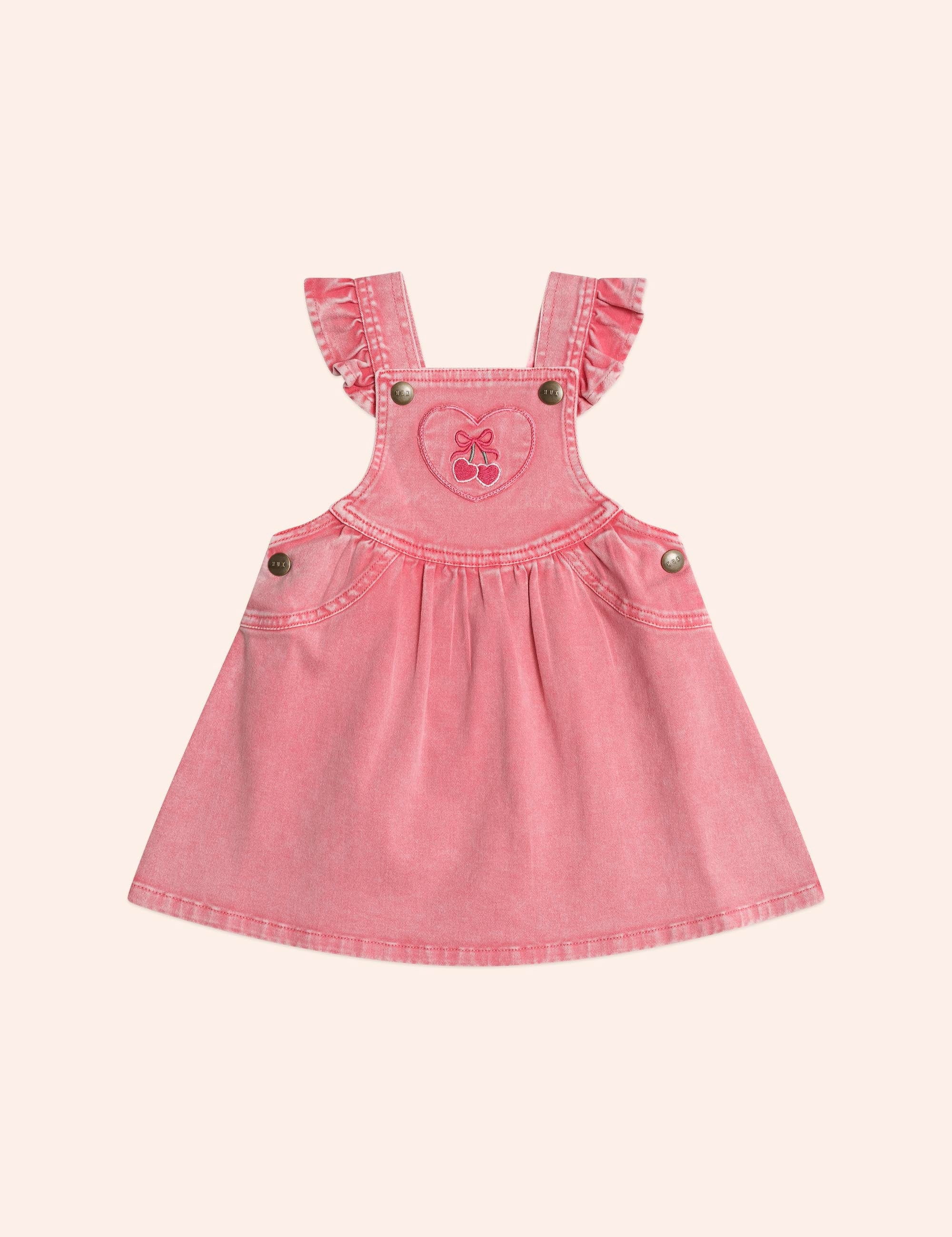 Cherry Heart Vintage Pinafore Dress