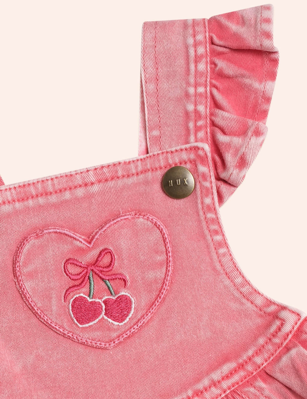 Cherry Heart Vintage Pinafore Dress