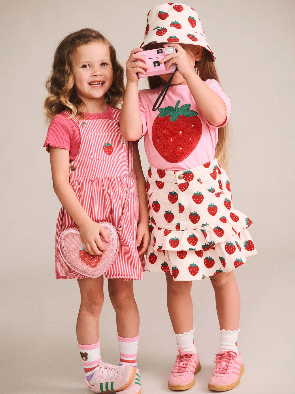COMING SOON Strawberry Emb Stripe Pinafore