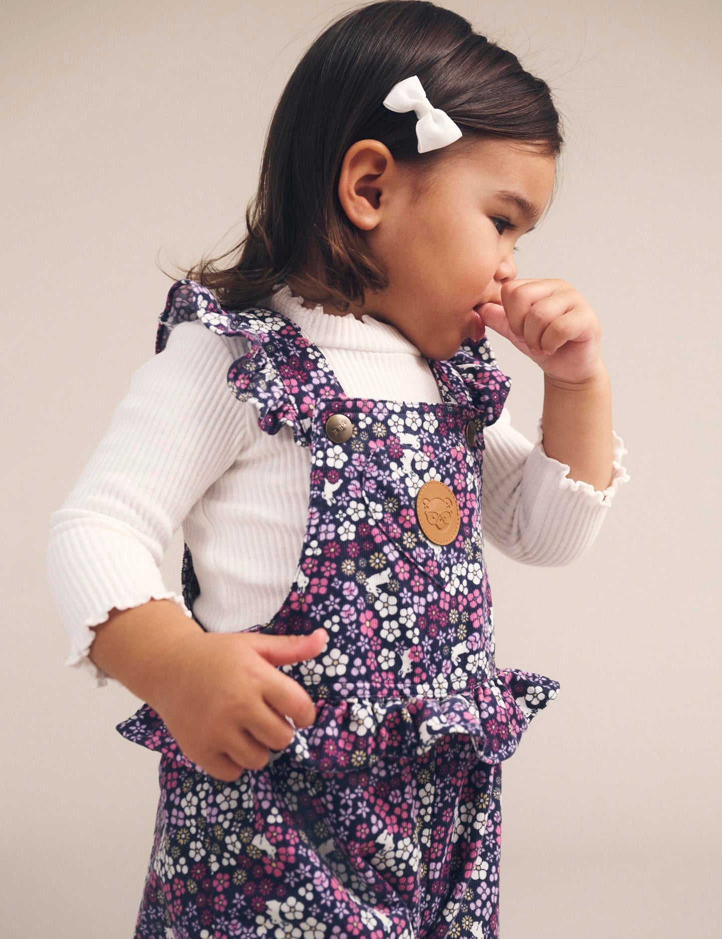 Midnight Flower Garden Frill Overall