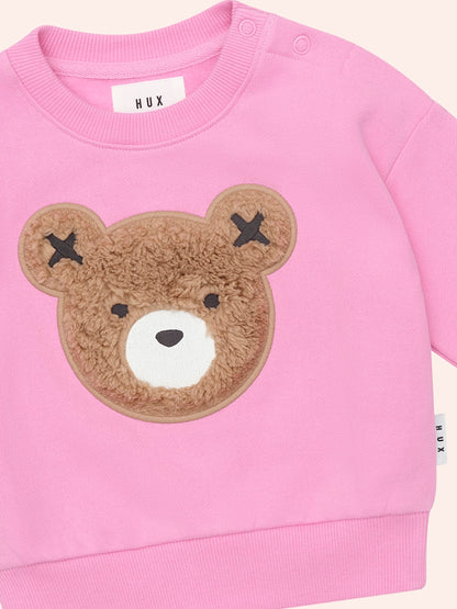 Fuschia Furry Huxbear Sweatshirt