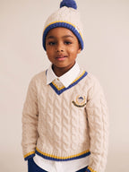 Cable Stripe Beanie