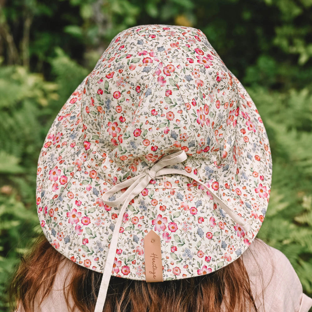 Wanderer' Panelled Bucket Sun Hat - Francesca / Flax