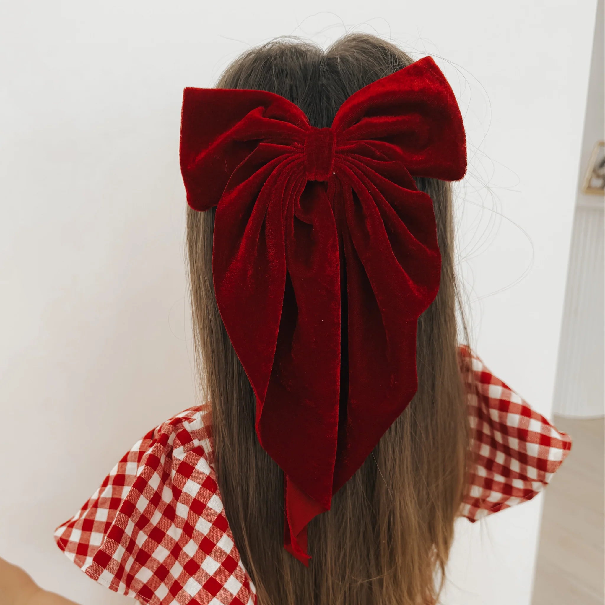 Hair Bow - Red Velvet