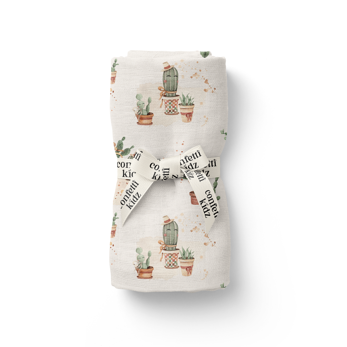 Happy Cactus - Organic Muslin Swaddle