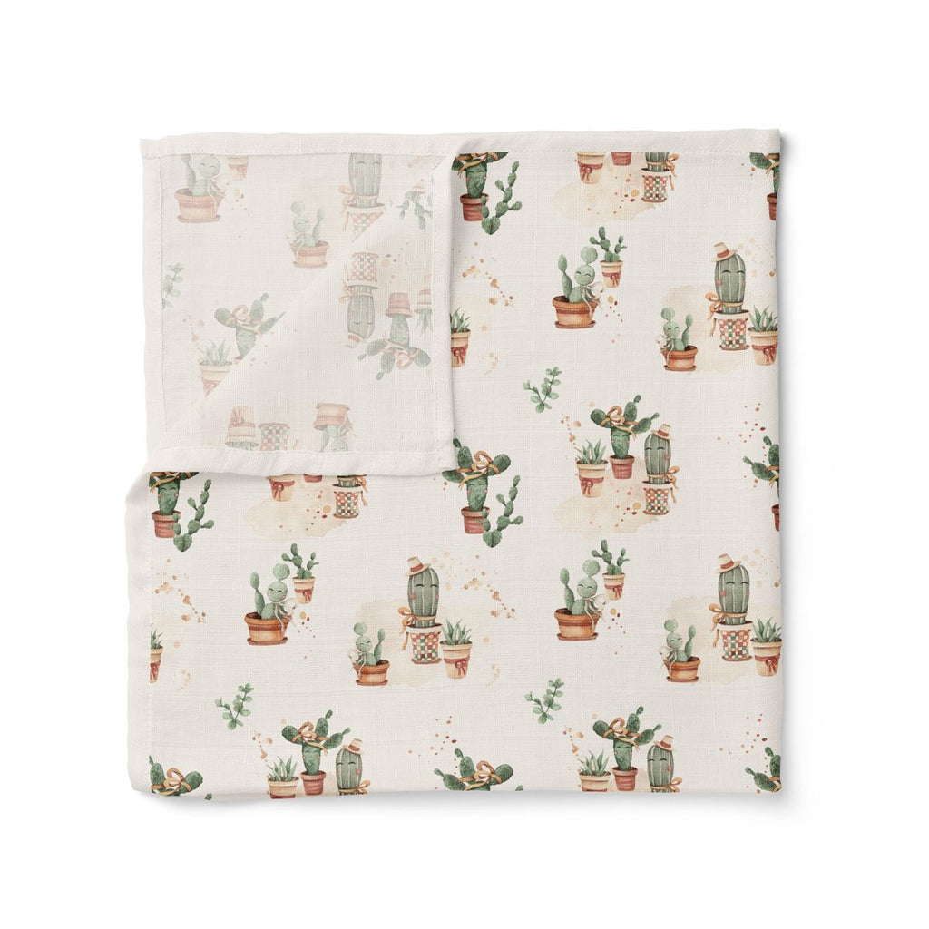 Happy Cactus - Organic Muslin Swaddle