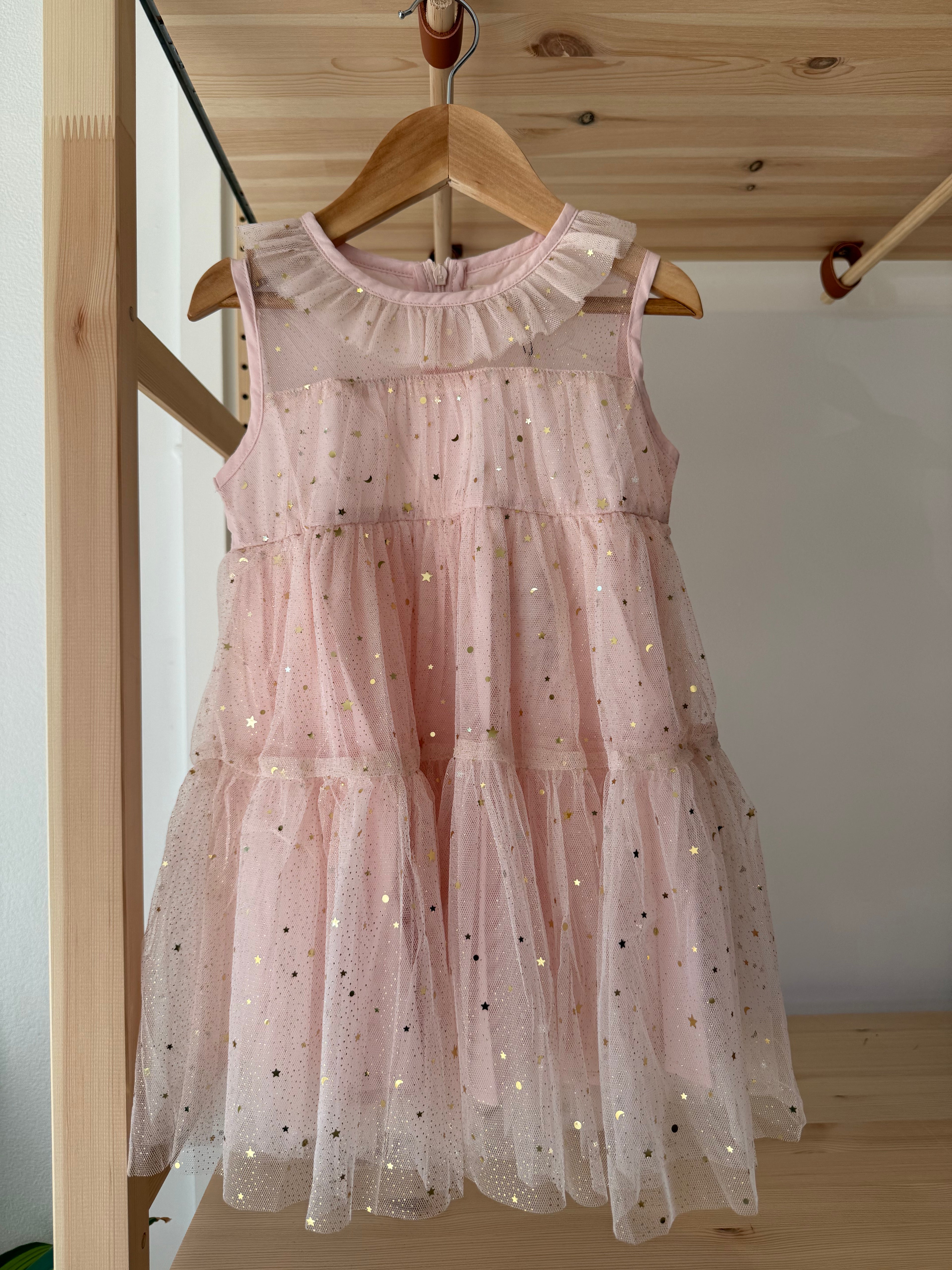 Twinkle Twinkle Little Star Dress - Pale Pink