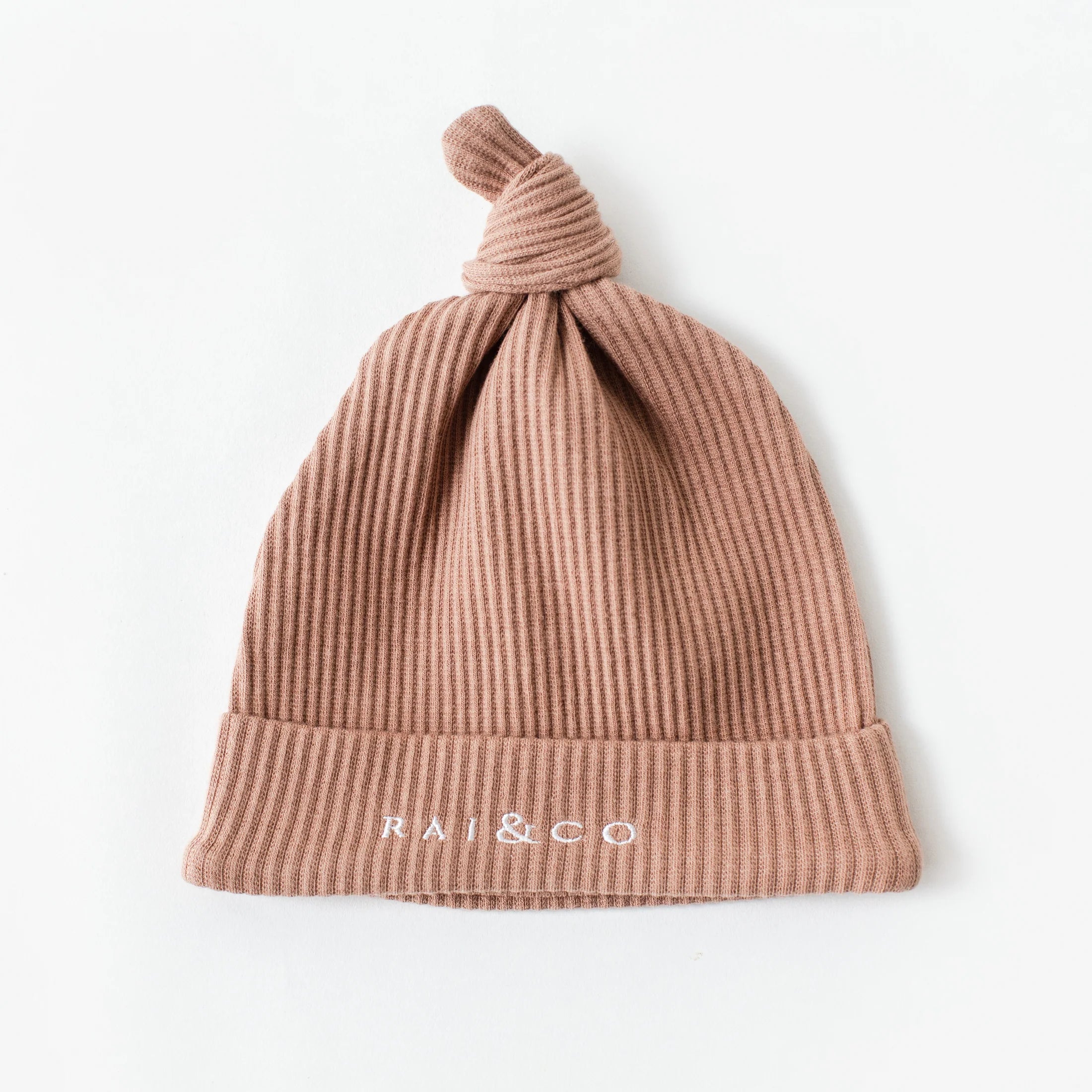 Baby Beanie Ribbed Knotted - Assorted