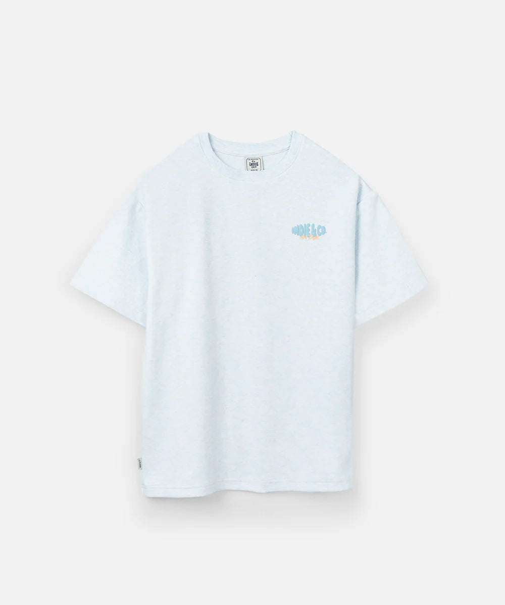 The Lenox Tee - Light Blue Marle