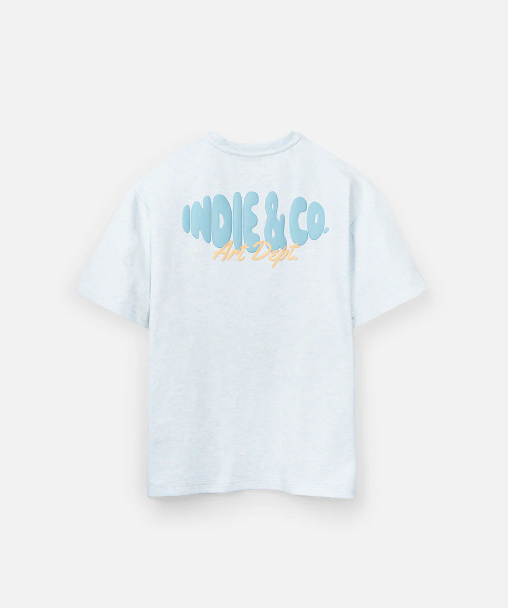The Lenox Tee - Light Blue Marle