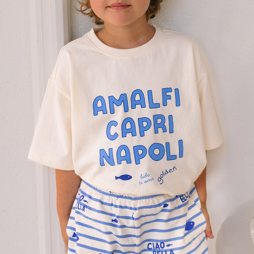 Italian Holiday Mid Sleeve Tee Buttercream