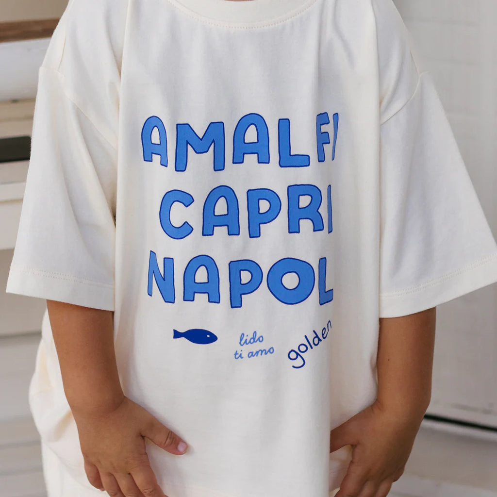 Italian Holiday Mid Sleeve Tee Buttercream