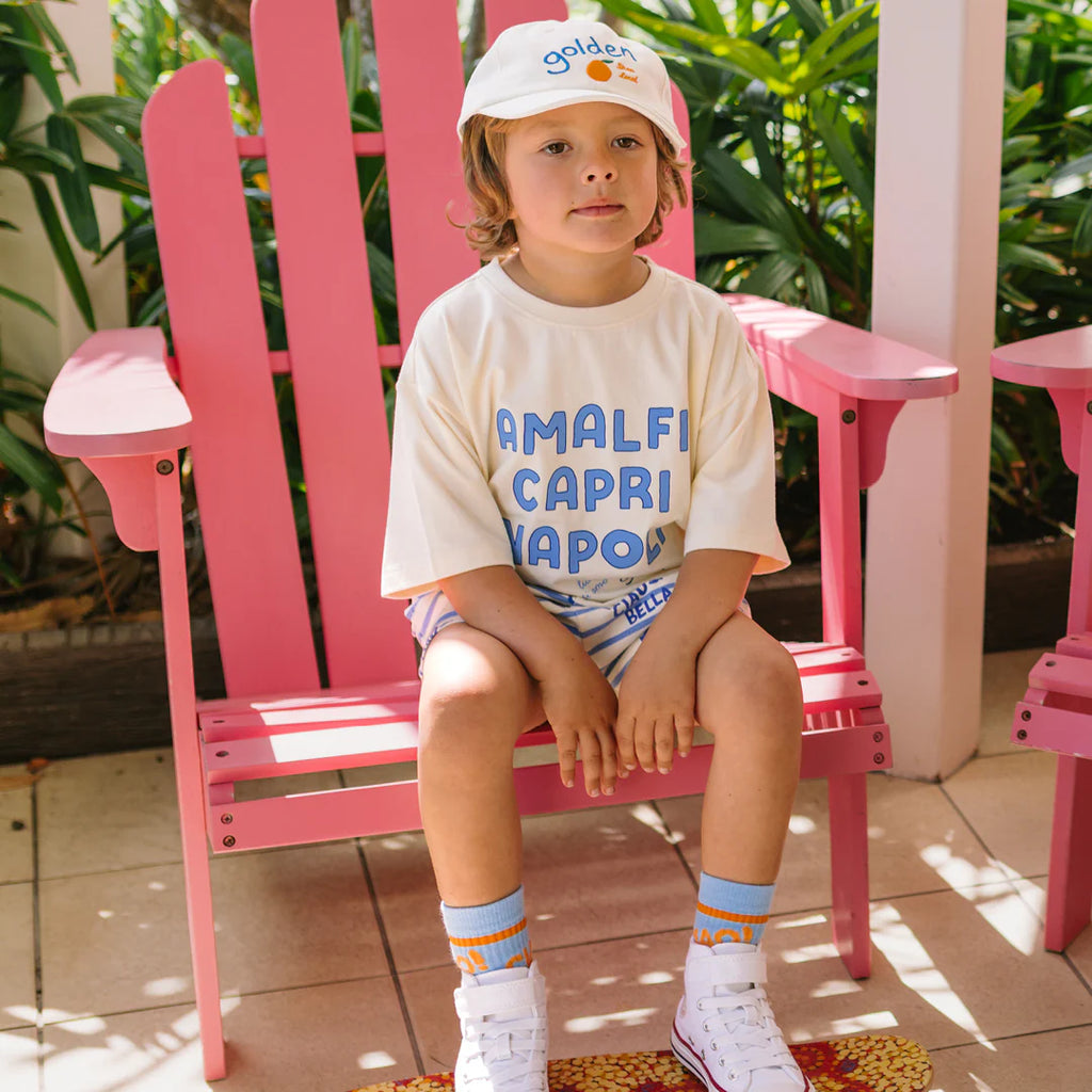 Italian Holiday Mid Sleeve Tee Buttercream