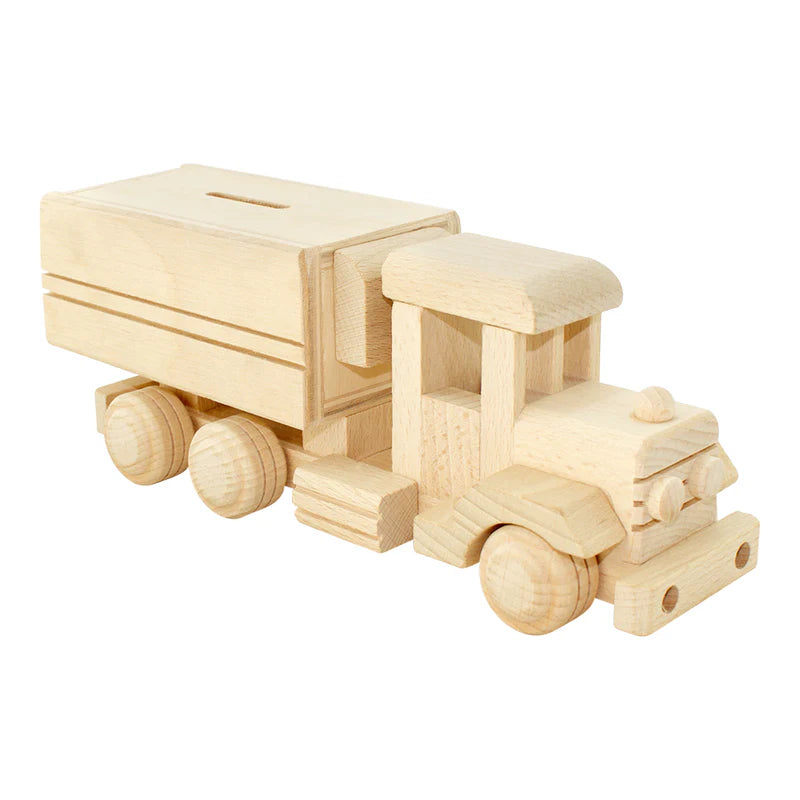 Wooden Money Box Truck Small - Jessie