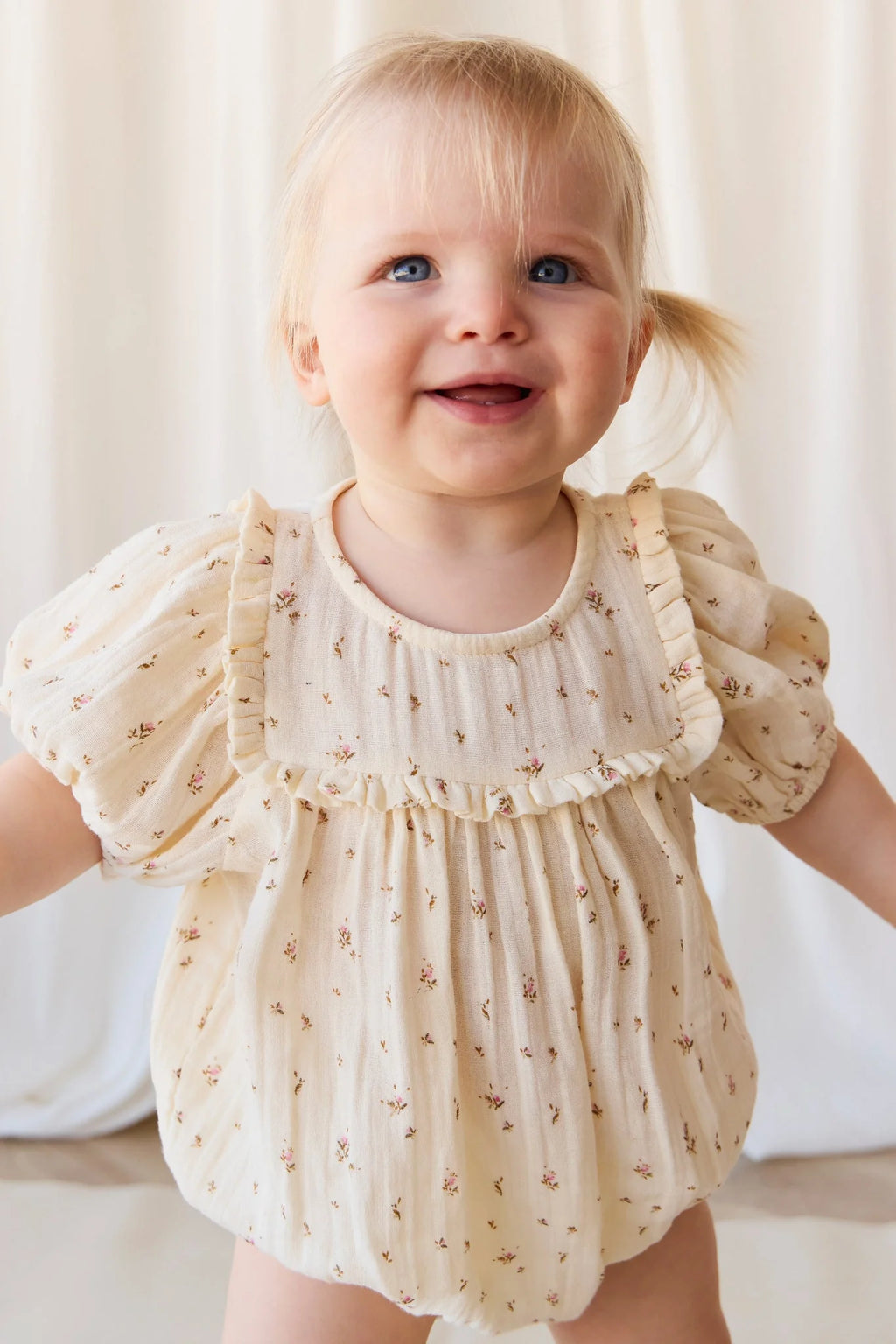 Organic Cotton Muslin Odette Playsuit - Dina Antique