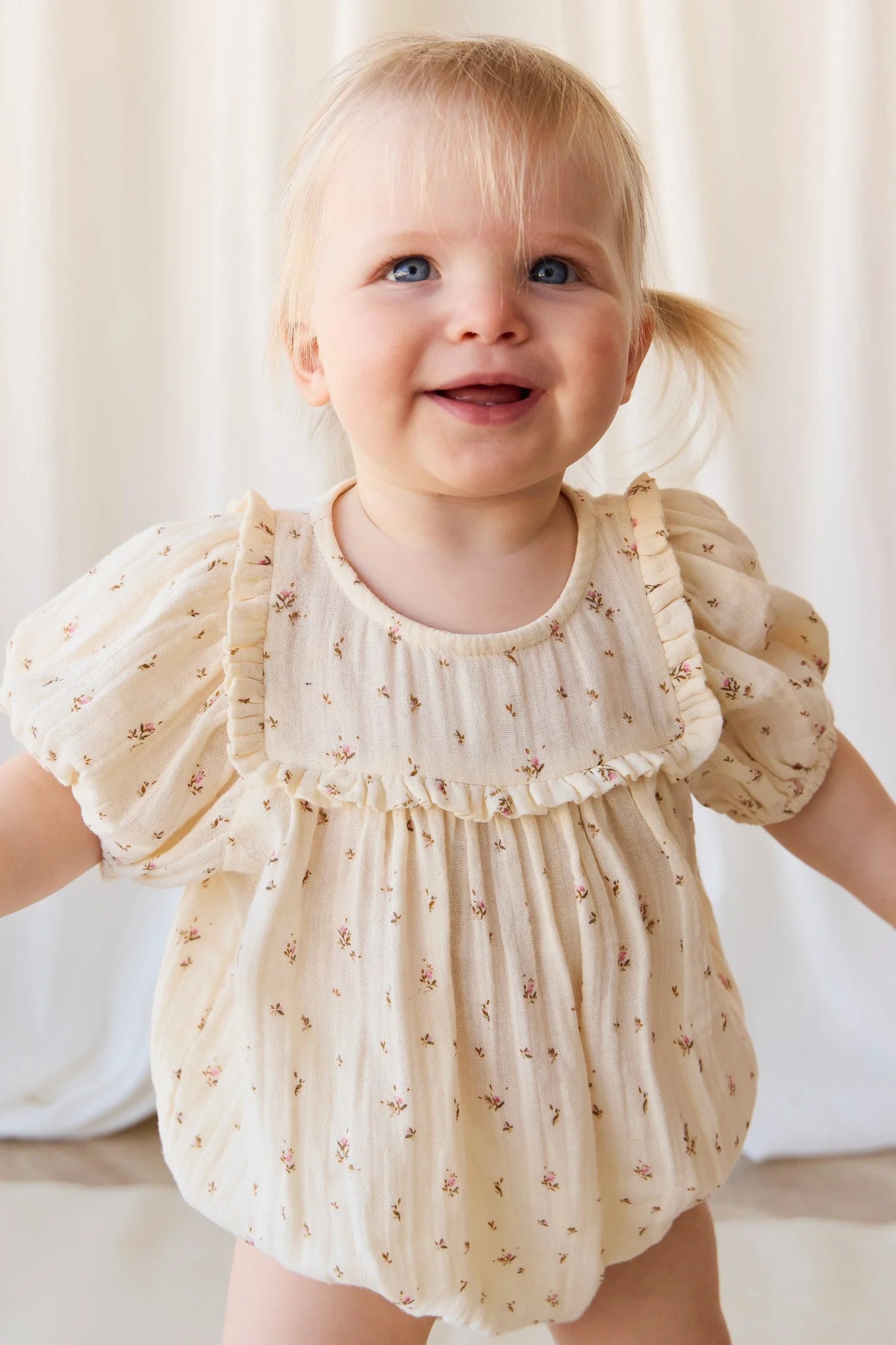 Organic Cotton Muslin Odette Playsuit - Dina Antique