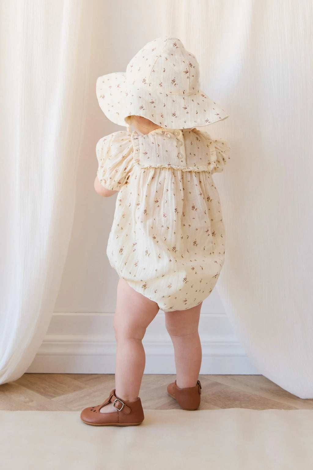 Organic Cotton Muslin Odette Playsuit - Dina Antique