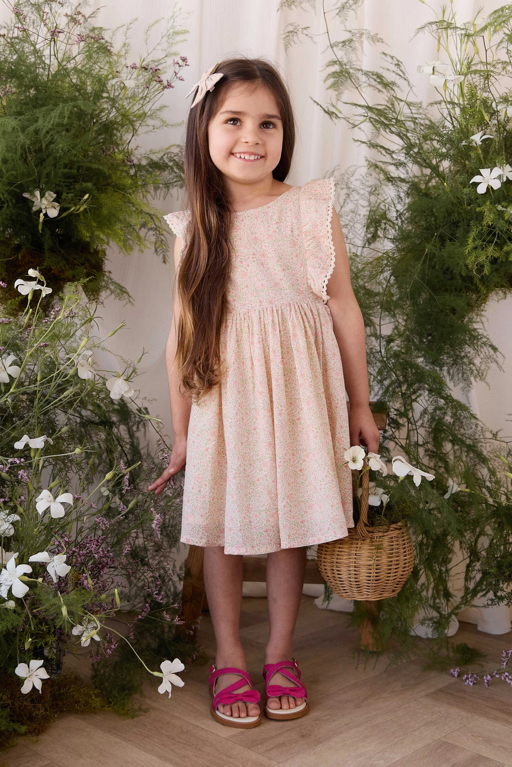 Organic Cotton Helene Dress - Flora Pink