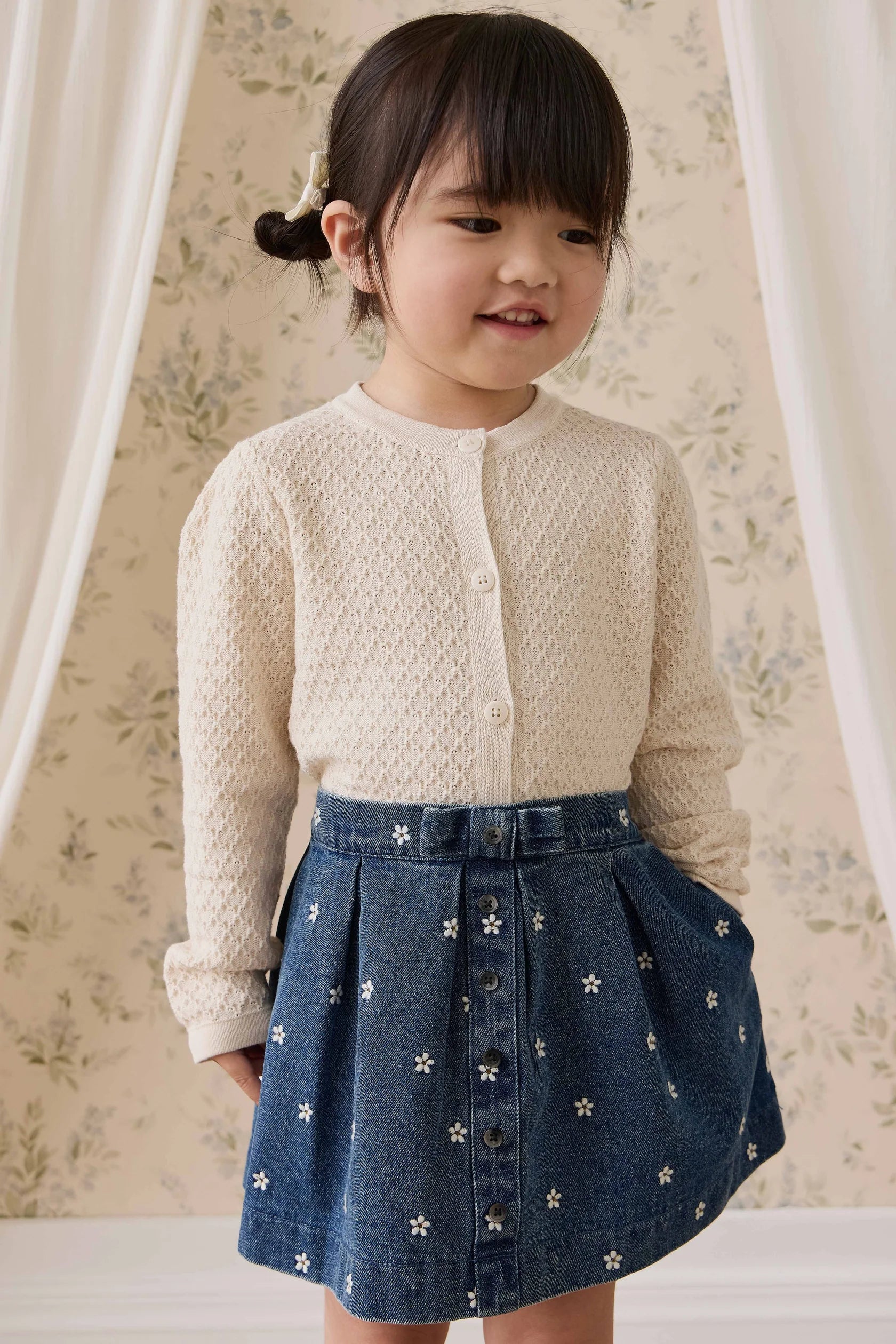 Etta Skirt - Josie Floral Denim