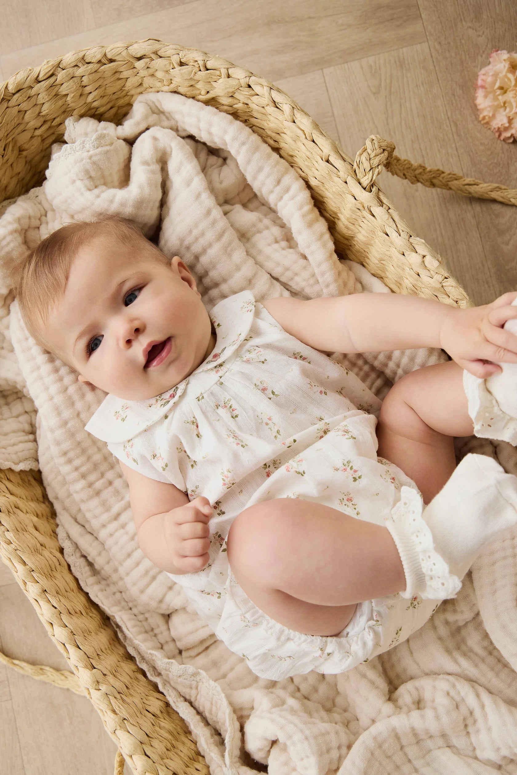 Organic Cotton Brynlee Playsuit - Josepha Egret