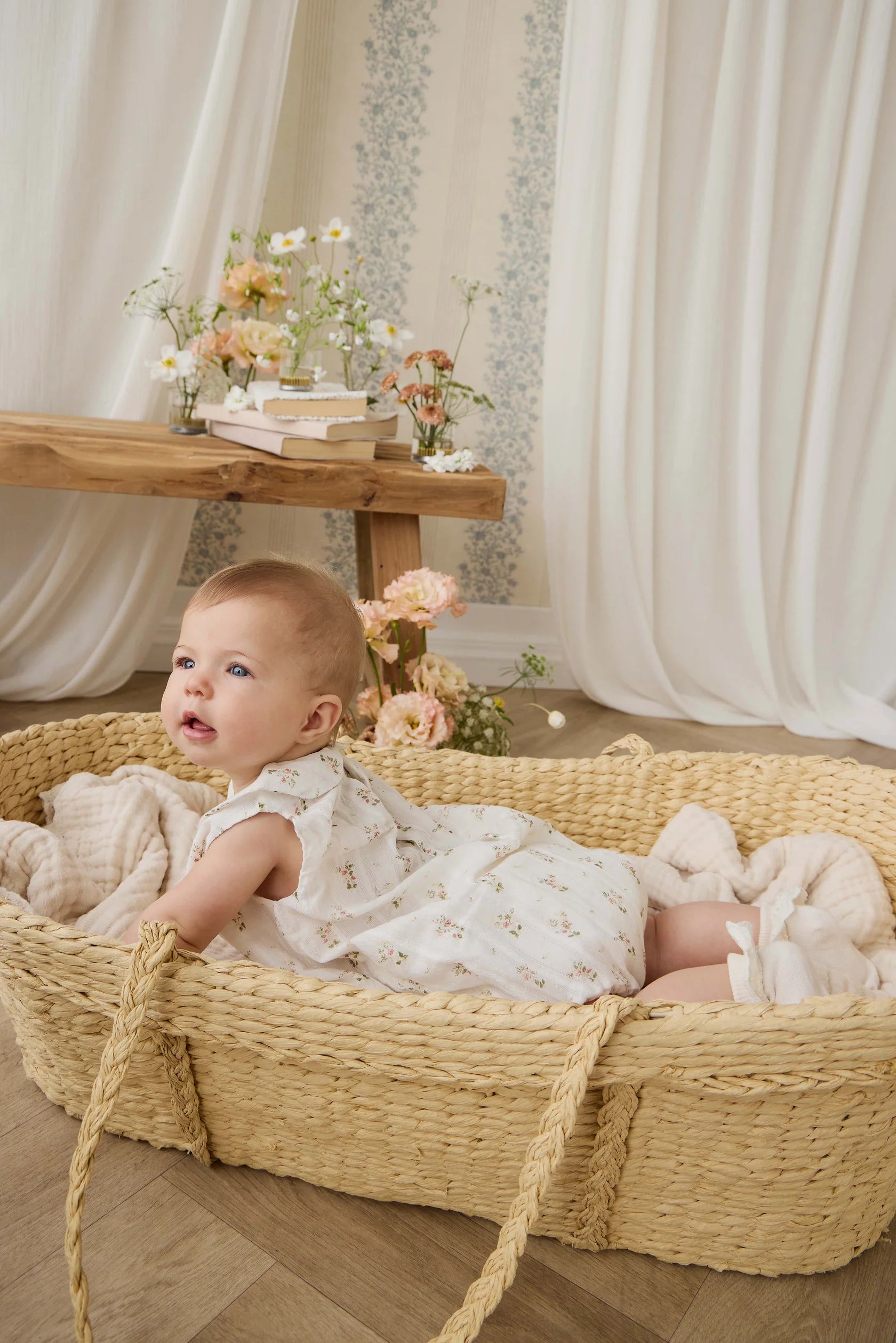 Organic Cotton Brynlee Playsuit - Josepha Egret
