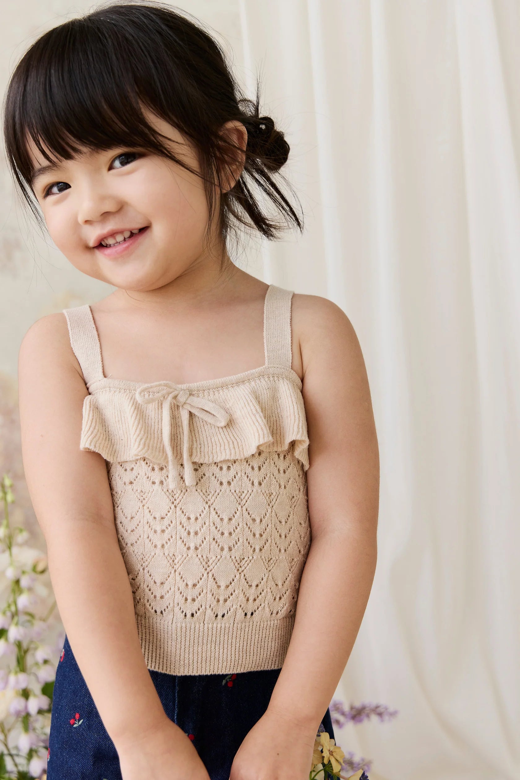 Melanie Top - Light Oatmeal Marle