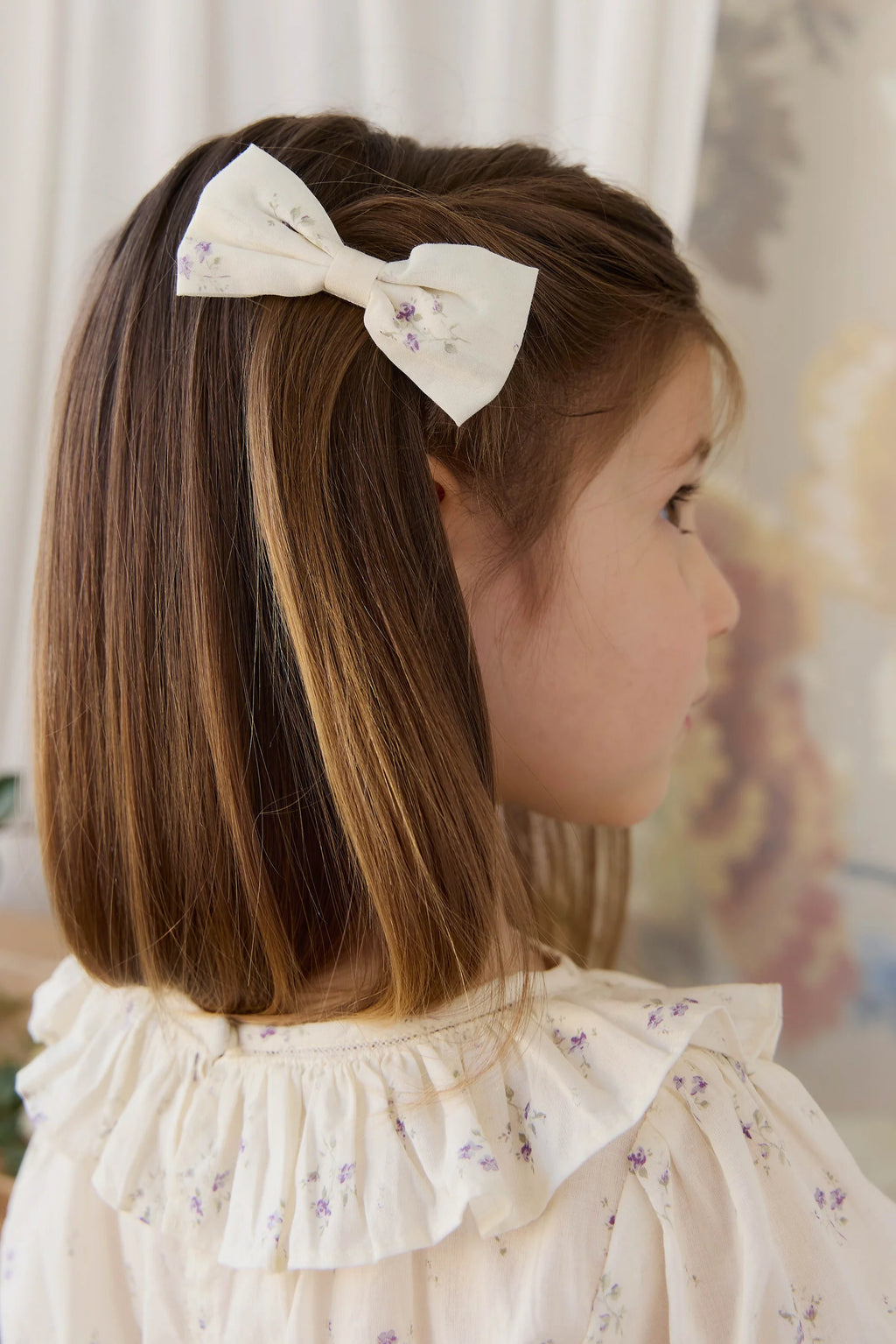 Organic Cotton Desiree Bow - Jade Floral