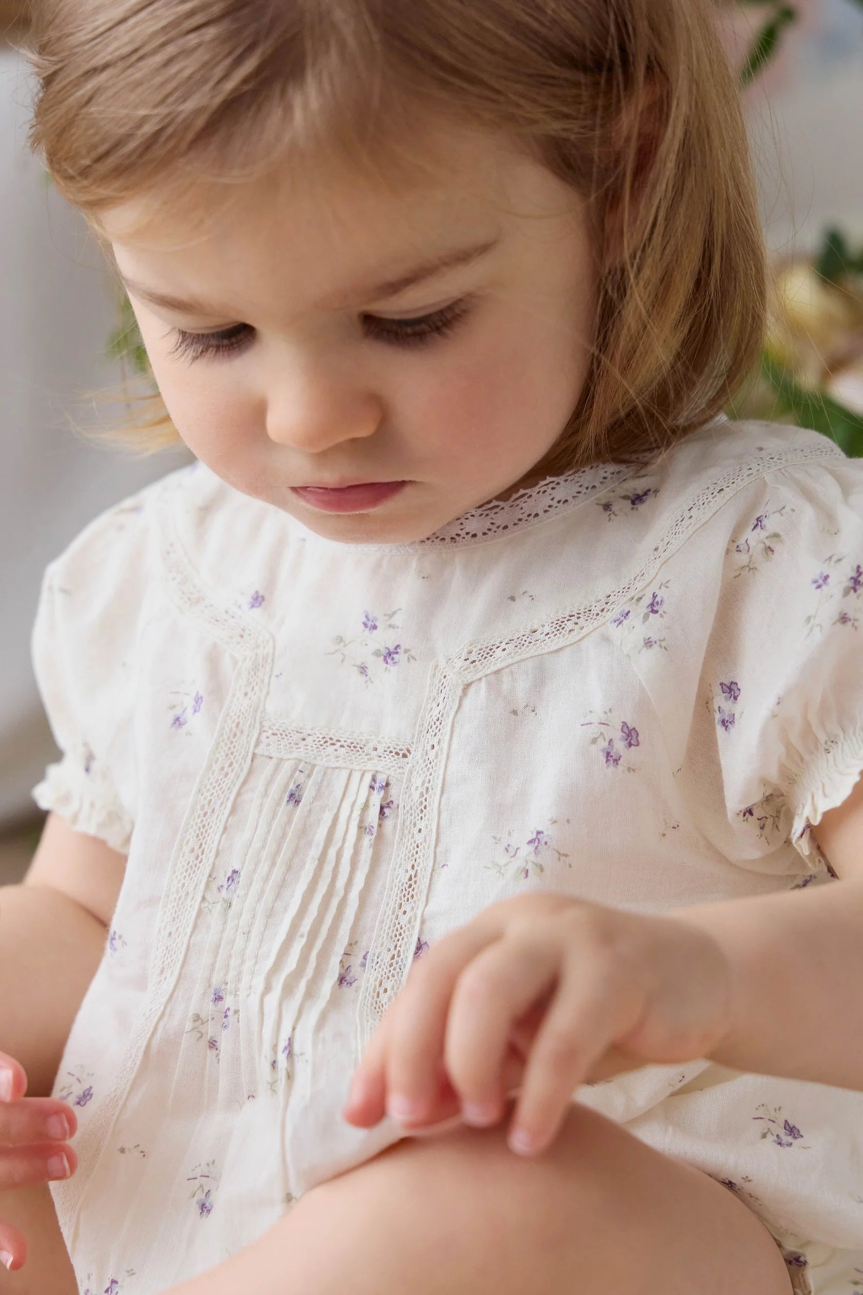 Organic Cotton Saylor Playsuit - Jade Floral
