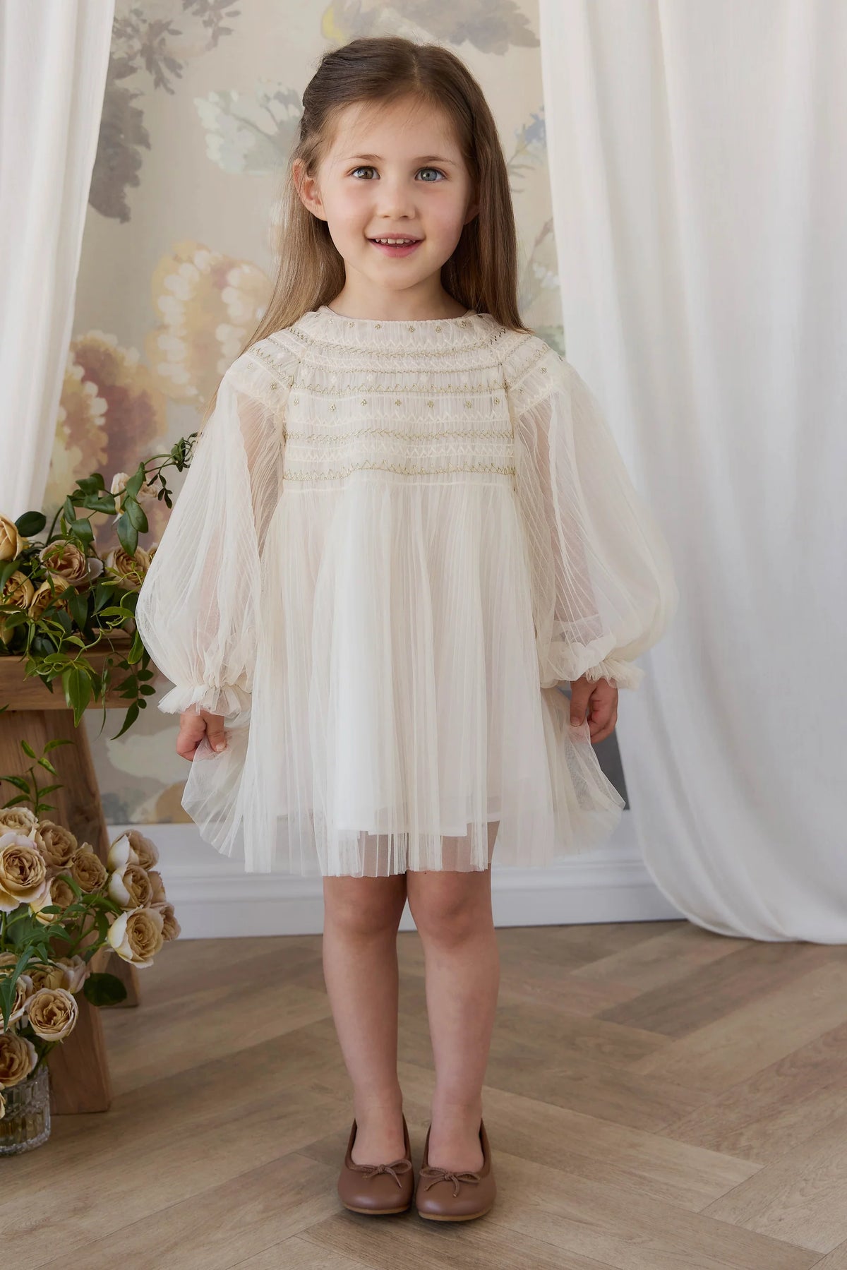 Lydie Tulle Dress - Snow Angel