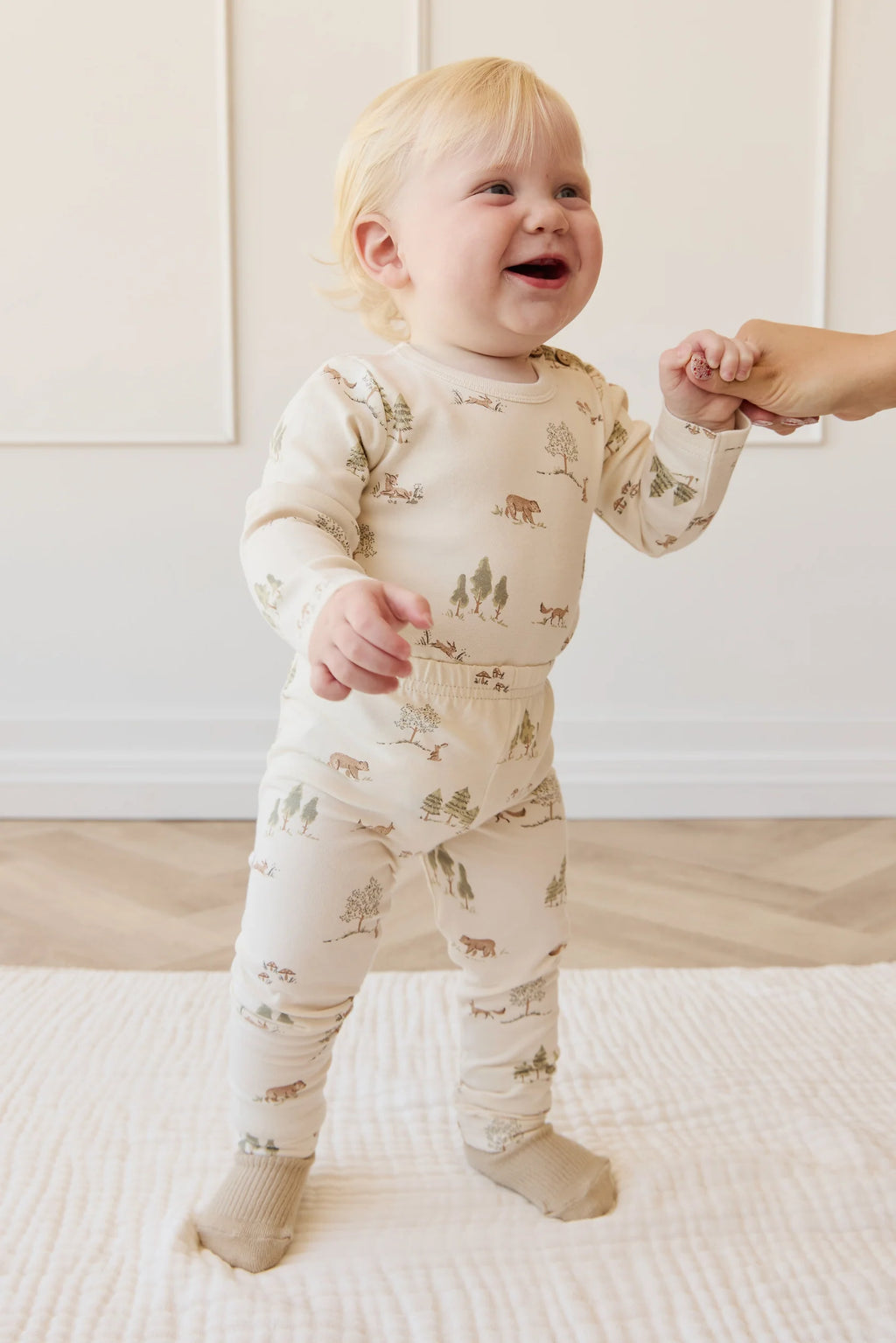 Organic Cotton Everyday Legging - Pine Forest Friends