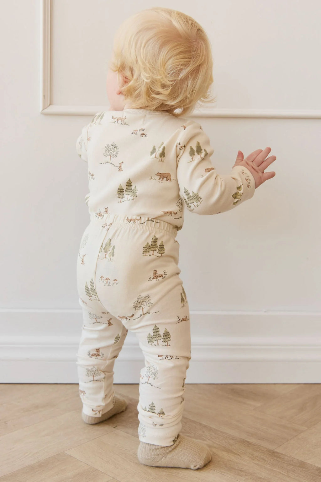 Organic Cotton Fernley Bodysuit - Pine Forest Friends