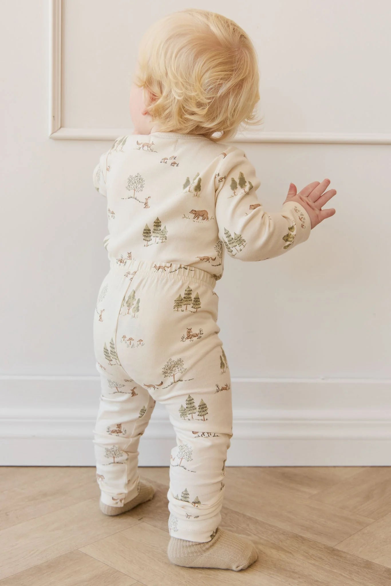 Organic Cotton Fernley Bodysuit - Pine Forest Friends