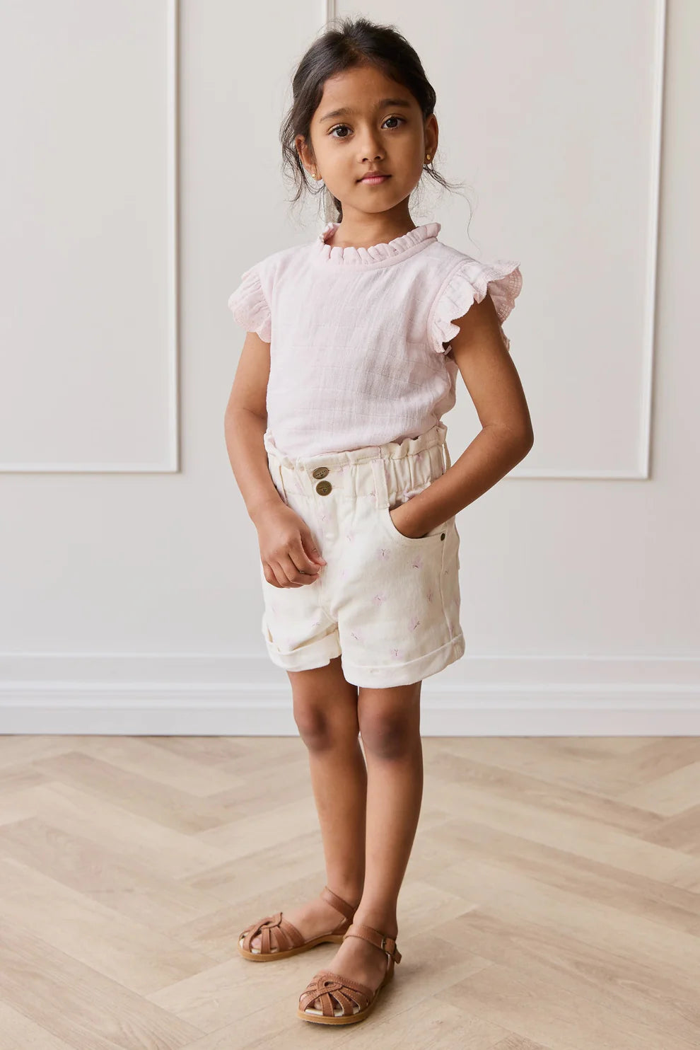 Organic Cotton Muslin Edith Top - Cassia