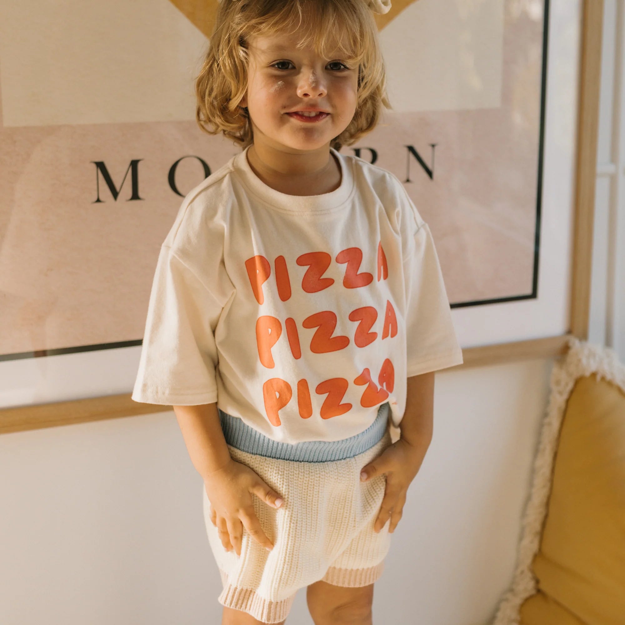 Golden Pizza Mid Sleeve Tee