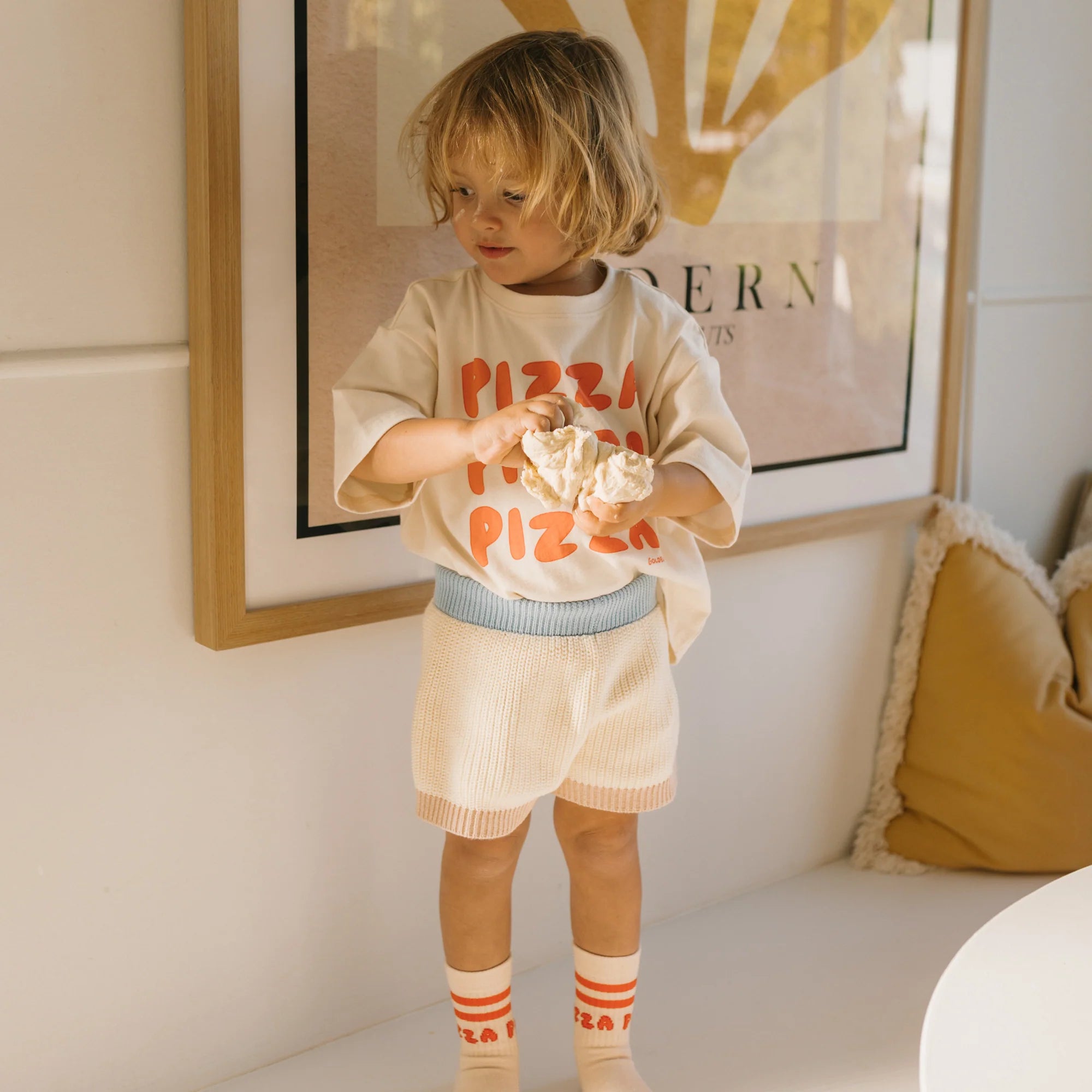 Golden Pizza Mid Sleeve Tee