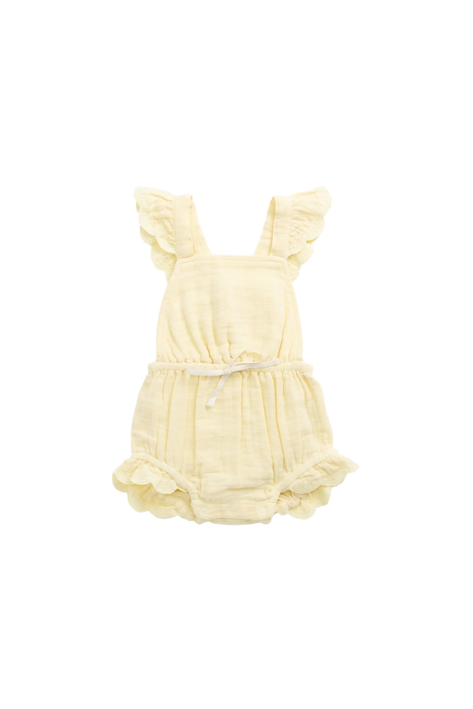 Organic Cotton Muslin Luciana Playsuit - Sunshine