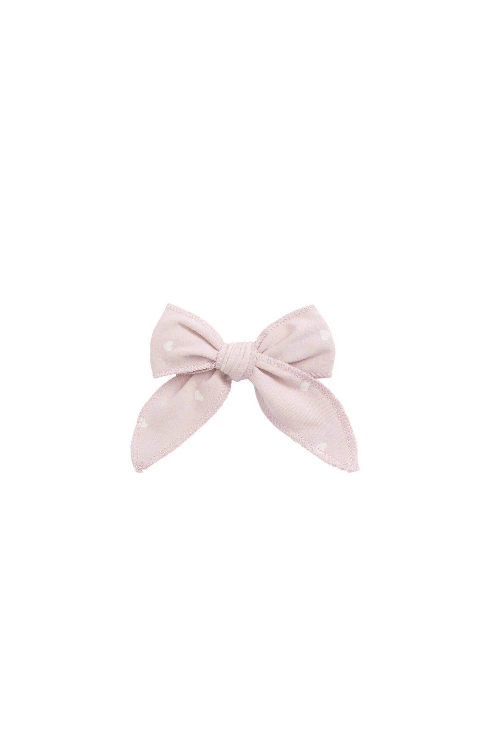 Organic Cotton Bow - Petite Heart Old Rose