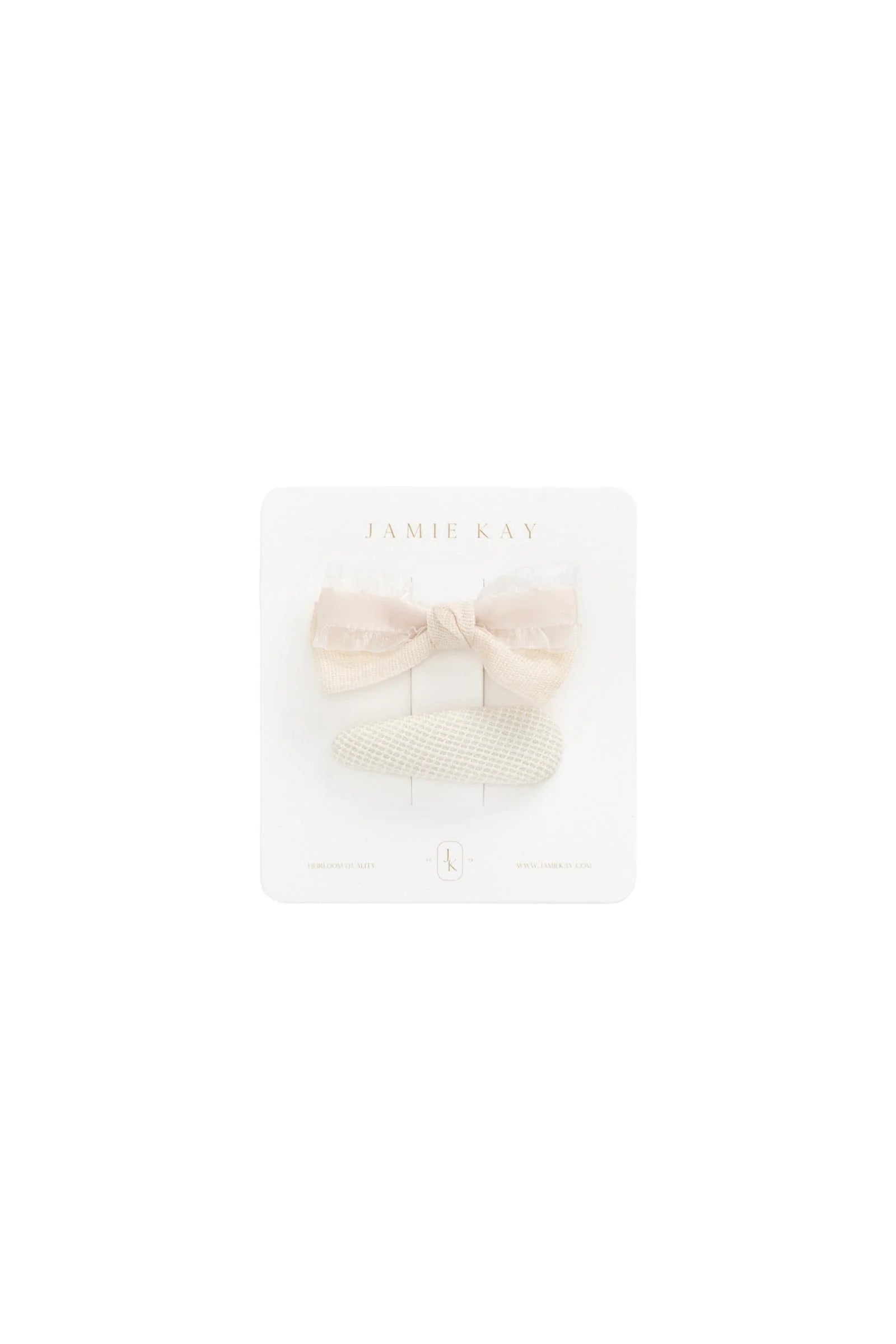Lucie Hair Clip Set - White Swan