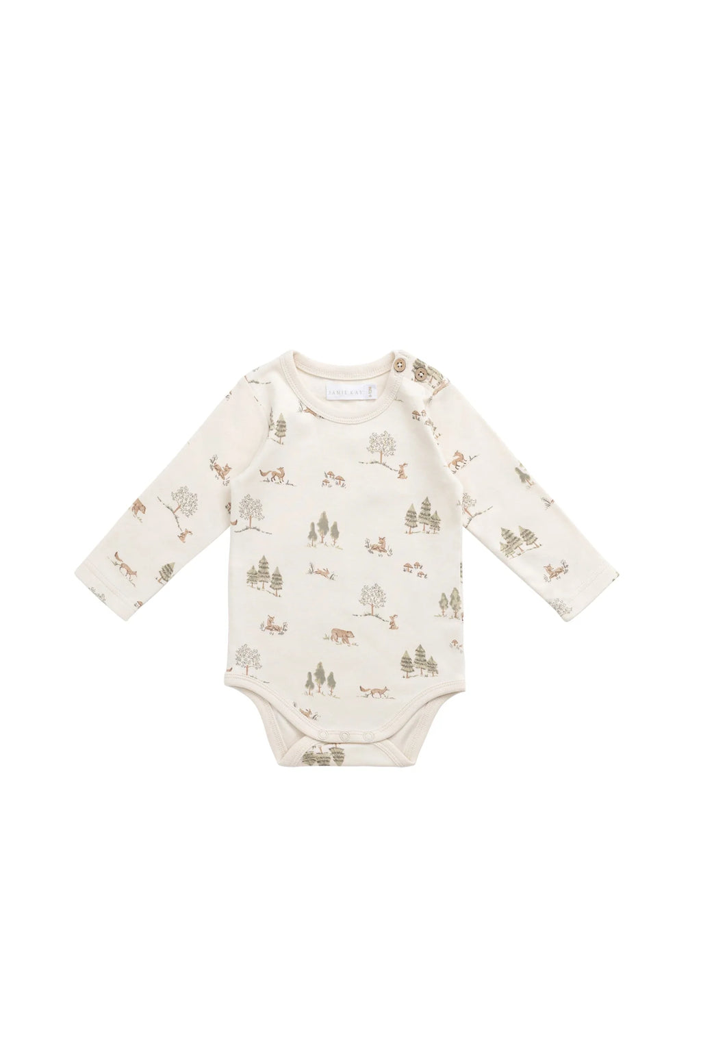 Organic Cotton Fernley Bodysuit - Pine Forest Friends